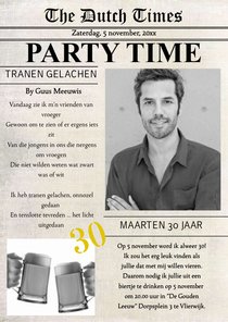 Verjaardagsfeest Krant Feest 