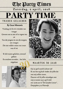 Verjaardagsfeest Krant Feest 