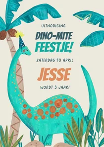 Verjaardagsfeestje dino-mite dinosaurus jungle