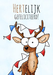 Verjaardagsfelicitatie hert - Hertelijk gefeliciteerd!