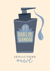 Verjaardagskaart anti hairloss shampoo