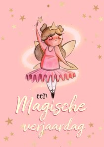 Verjaardagskaart ballet prinses magisch