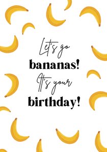 Verjaardagskaart banaan humor felicitatie