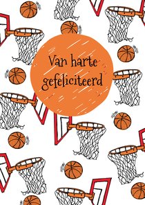 Verjaardagskaart basketbal