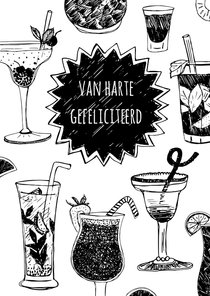 Verjaardagskaart cocktails hip