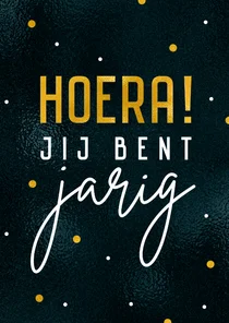 Verjaardagskaart confetti goud algemeen