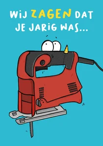 Verjaardagskaart decoupeerzaag