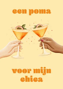 Verjaardagskaart een poma voor mijn chica