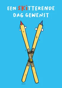 Verjaardagskaart een skitterende dag