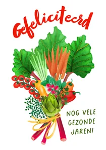 Verjaardagskaart 'Groenten-boeket'