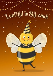 Verjaardagskaart humor leeftijd is bijzaak illustratie bij