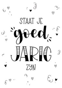 Verjaardagskaart - Jarig zijn