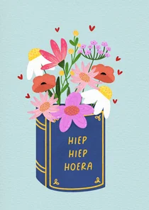 Verjaardagskaart met vrolijk boeket wildbloemen