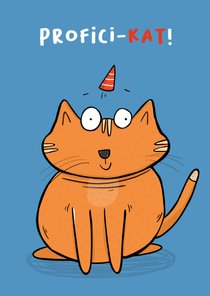 Verjaardagskaart Profici-Kat met je verjaardag!