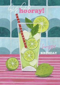 Verjaardagskaart, sip sip hooray!