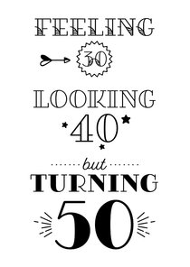 Verjaardagskaart turning 50