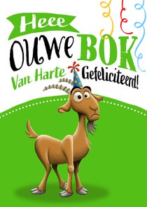 Verjaardagskaart voor ouwe bok