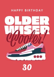 Verjaardagskaart vrouw sneakers sport happy birthday