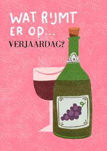 Verjaardagskaart wat rijmt er op verjaardag?