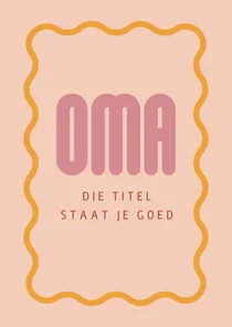 Vrolijke kleurrijke felicitatiekaart voor oma