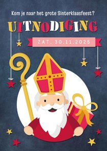 Vrolijke uitnodiging voor een zakelijk Sinterklaas feest