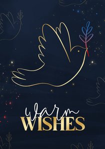 Warm wishes verschilmakers blauw Engelstalig