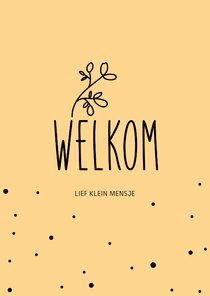 Welkom, lief klein mensje - pastel