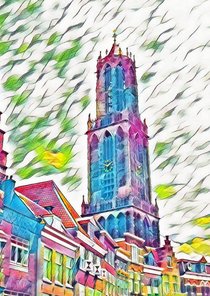 Wenskaart Dom Utrecht in kleur