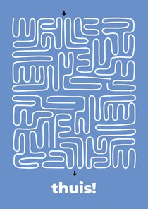 Wenskaart 'doolhof thuis' Ronald McDonald Kinderfonds