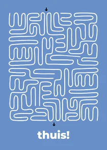 Wenskaart 'doolhof thuis' Ronald McDonald Kinderfonds