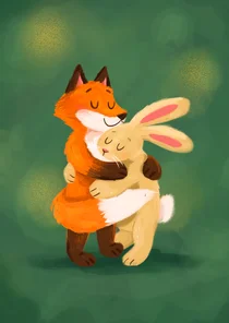 Wenskaart knuffel zonder tekst