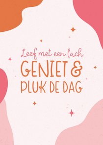 Wenskaart leef met een lach