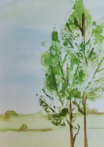 Wenskaart met boom