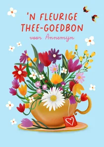 Wenskaart 'Thee-goedbon'