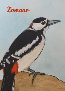 Wenskaart vogel zomaar