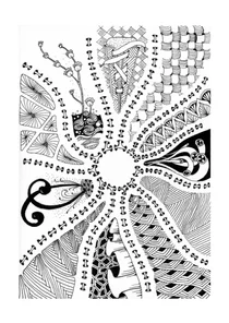 Wenskaart zentangle illustratie