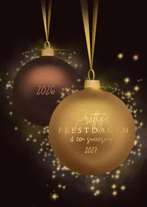 Zakelijk kerstkaart elegante kerstballen