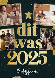 Zakelijk kerstkaartje fotocollage terugblik dit was 2025