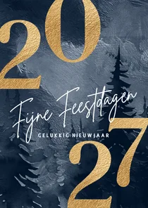 Zakelijke 2027 kerstkaart kerstbomen