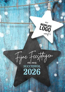 Zakelijke blauwe kerstkaarten 2027