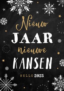 Zakelijke kerst- en nieuwjaarskaart sneeuw nieuwe kansen