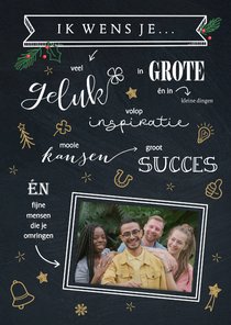 Zakelijke kerst schoolbord tekeningen