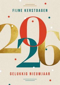 Zakelijke kerstkaart fijne feestdagen 2026 bedankt