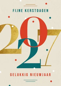 Zakelijke kerstkaart fijne feestdagen 2027 bedankt
