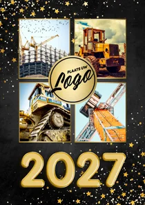 Zakelijke kerstkaart fotocollage ballon 2027 met sterren