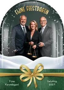 Zakelijke kerstkaart sneeuwbol foto fijne feestdagen