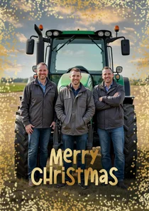 Zakelijke kerstkaart sprankelend merry christmas foto
