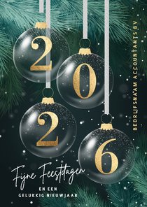 Zakelijke kerstkaart stijlvol 2026 groen goud