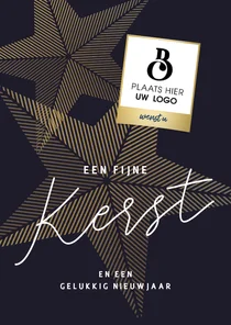 Zakelijke kerstkaarten retro sterren en logo