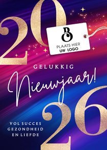 Zakelijke nieuwjaarskaart met logo 2026